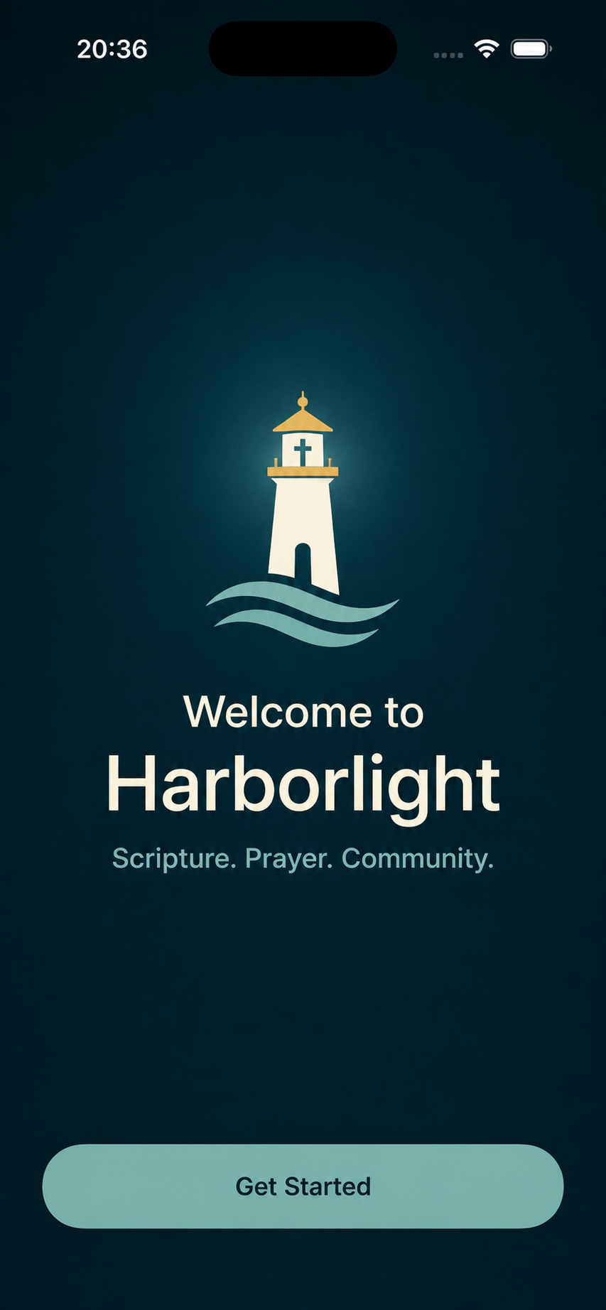 Harborlight welcome screen
